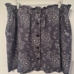 Madewell Paperbag Floral Print Skirt with Pockets
